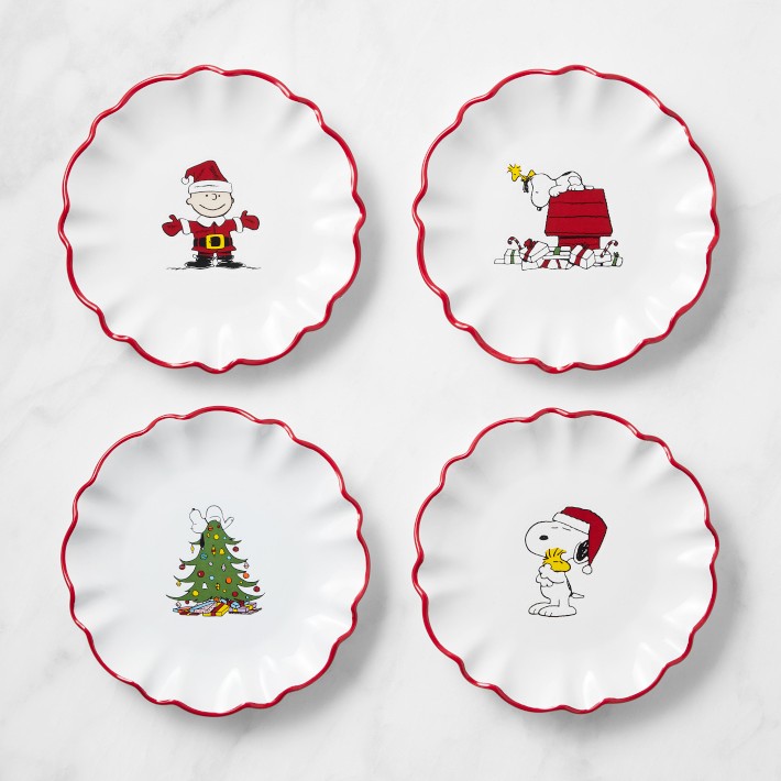 PEANUTS™ x Williams Sonoma Holiday Salad Plates, Set of 4