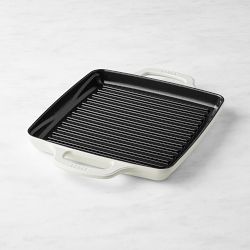 Lodge USA Enameled Cast Iron Grill Pan, 11", Cloud Nine White