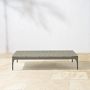 Palisades Rectangular Coffee Table, Aluminum Grey