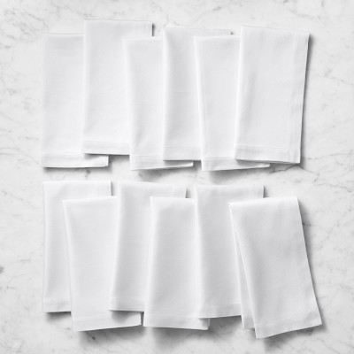 Hotel Dinner Napkins, Set of 12, White