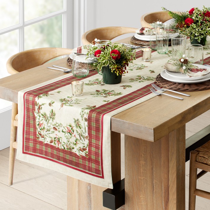 Holiday Forest Table Runner, Plaid