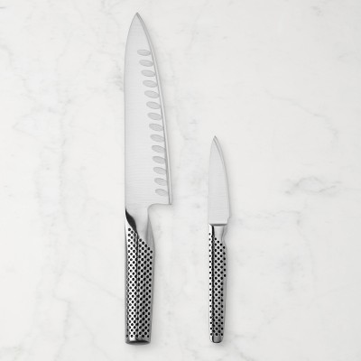 Global Classic 7" Hollow-Ground Chef's Knife & 3" Paring Knife 2-Piece Set