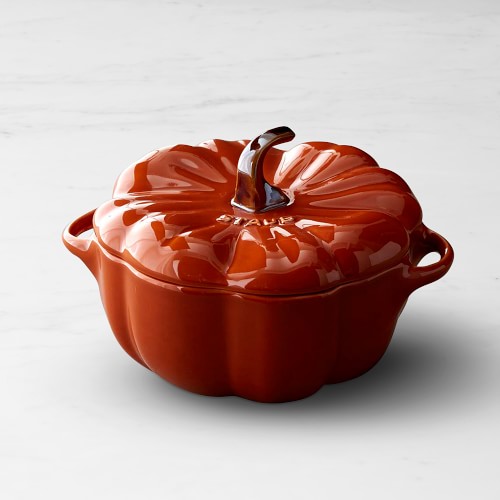 Staub Ceramic Stoneware Pumpkin Cocotte, 3/4-Qt., Orange