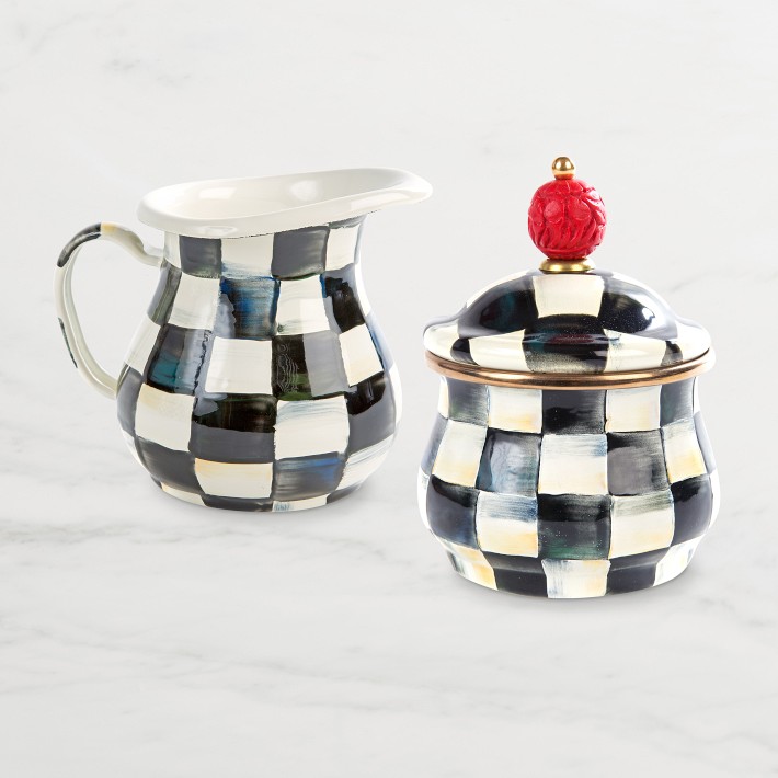 MacKenzie-Childs Courtly Check Creamer & Sugar Bowl Set