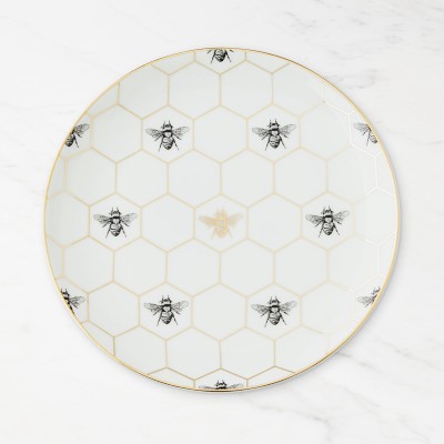 Honeycomb Appetizer Plates, Set of 4, Bee