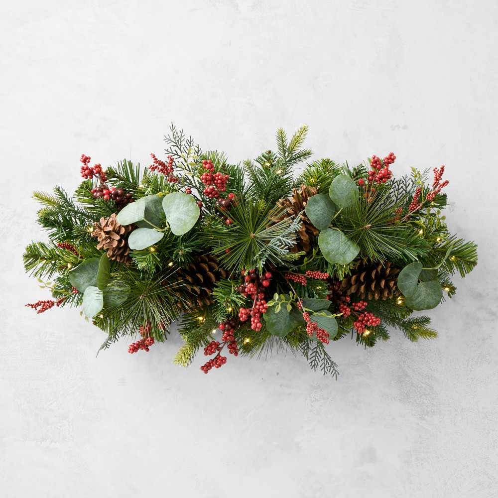 Tis the Season Faux Pre-Lit Centerpiece