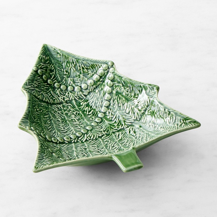 Bordallo Pinheiro Christmas Tree Individual Bowl, Green, Large