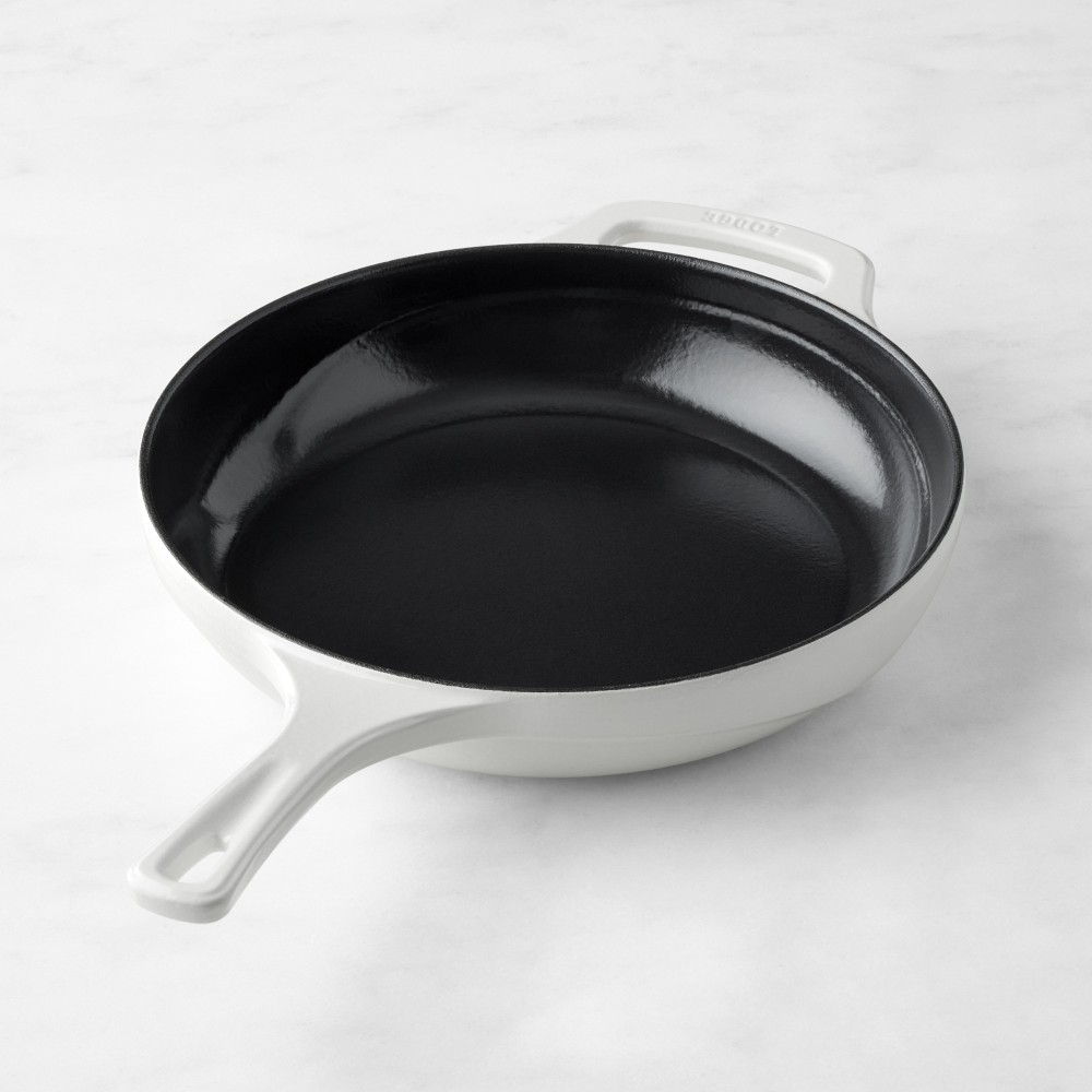 Lodge USA Enameled Cast Iron Skillet, 11", Cloud Nine White