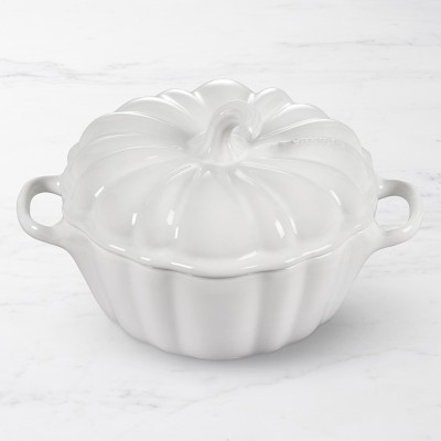 Le Creuset Stoneware Mini Pumpkin Cocotte, 12-Oz., White