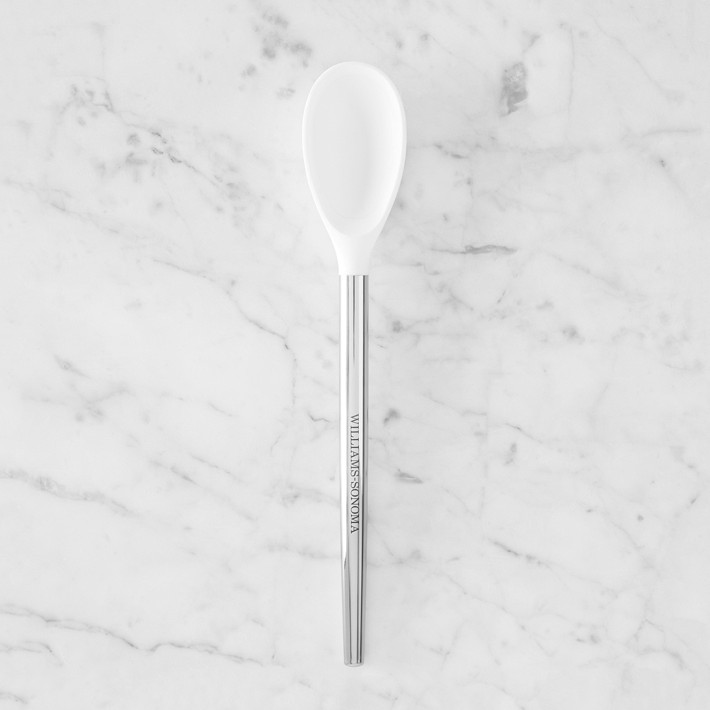 Williams Sonoma Stainless-Steel Silicone Spoon, White