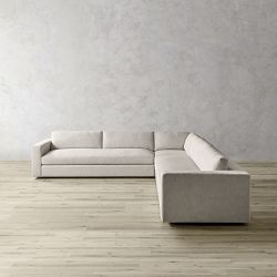 Carlton Square Arm 3-Piece L-Shape Sectional (131&quot;-135&quot;)