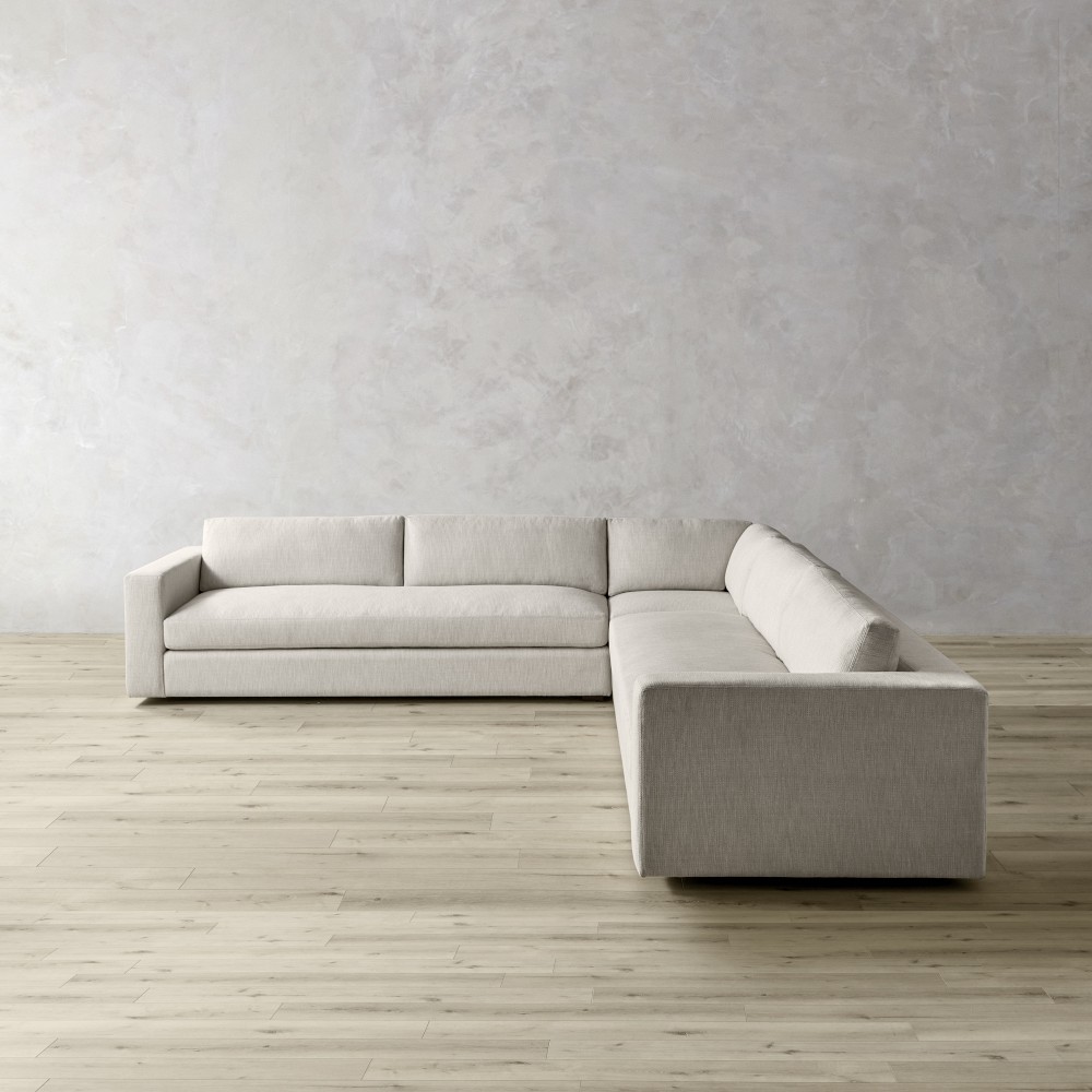 Carlton Square Arm 3-Piece L-Shape Sectional (131&quot;-135&quot;)