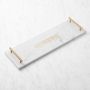 Marble &amp; Brass &quot;Cheese&quot; Rectangular Cheese Board