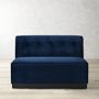 Garbo Upholstered Customizable Banquette &ndash; Grid Tufting