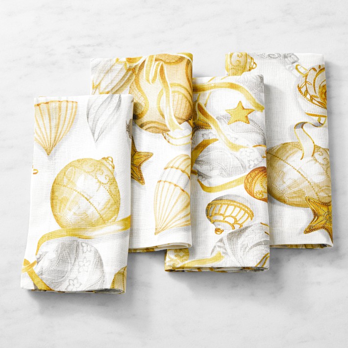 Gold Ornament Napkins, Set of 4