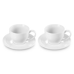 Le Creuset Cappuccino Cups &amp; Saucers, Set of 2