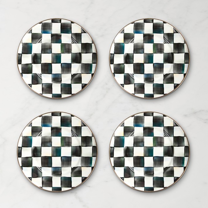 Set of 4 MacKenzie-Childs Courtly Check Salad Plates, Set of 4