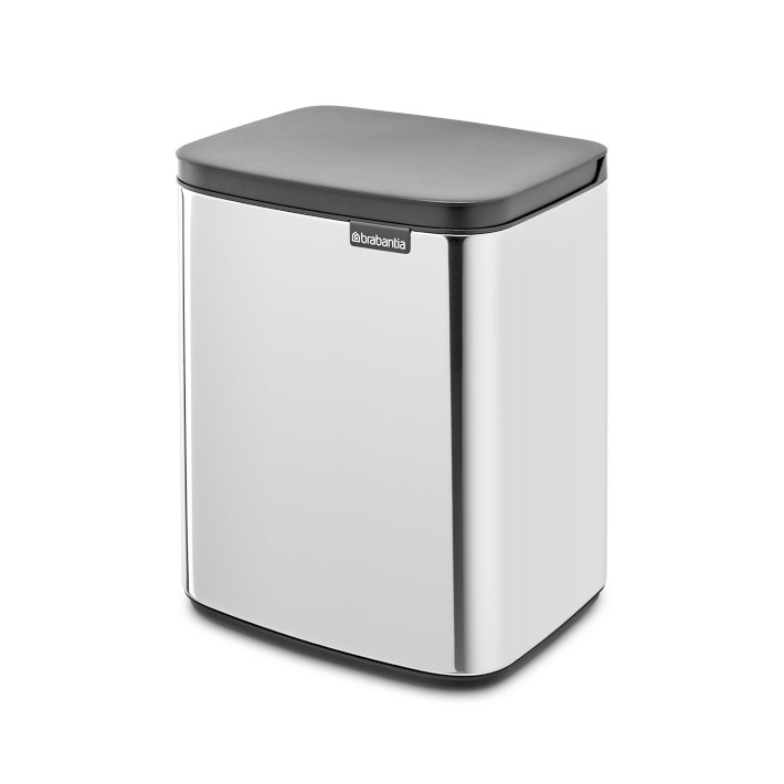 Bo Trash Can, 1.8 Gallon 7L, Brilliant Steel
