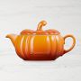 Le Creuset Stoneware Pumpkin Gravy Boat with Lid, Persimmon