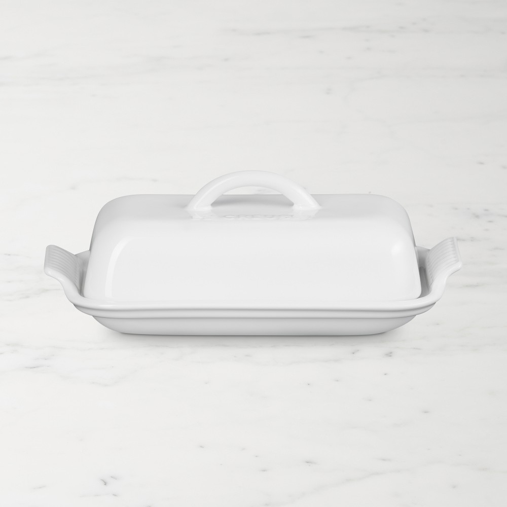 Le Creuset Heritage Butter Dish, White