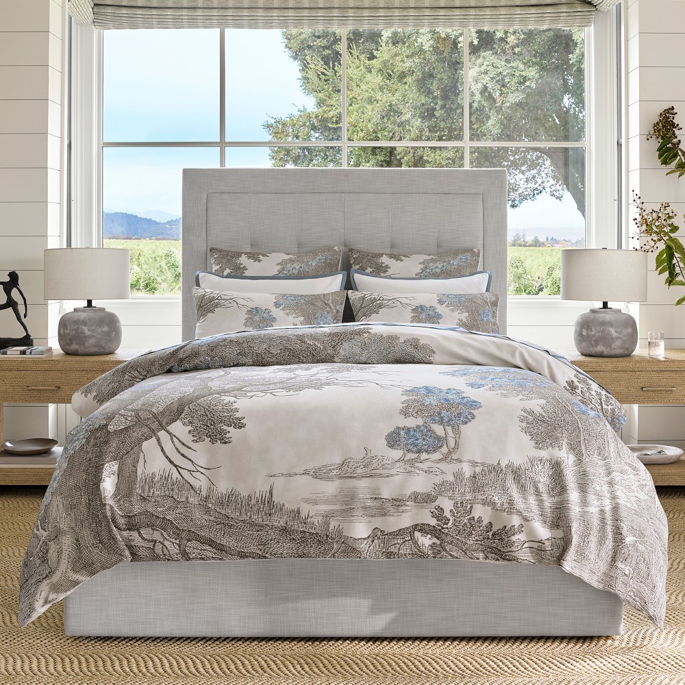 Irving Box-Tufted Upholstered Storage Bed &amp; Headboard