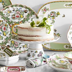Famille Rose Square Dipping Bowls, Set of 4