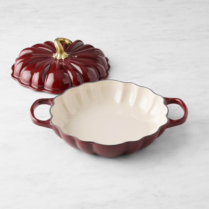 高質で安価 Pumpkin Iron Cast Enameled Creuset Le Braiser, 1/4-Qt 2 その他