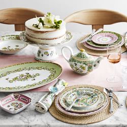 Famille Rose Square Dipping Bowls, Set of 4