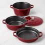Staub Enameled Cast Iron Stackable 4-Piece Cookware Set