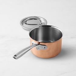 Williams Sonoma Signature Thermo-Clad&#8482; Copper Saucepan with Lid