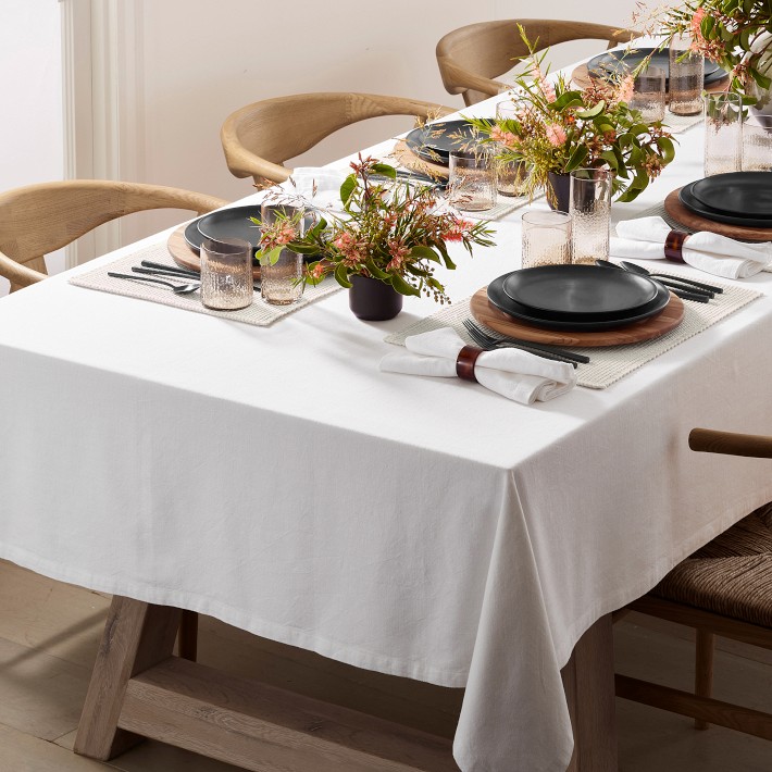 Williams Sonoma Pantry Tablecloth, 70" X 108", White