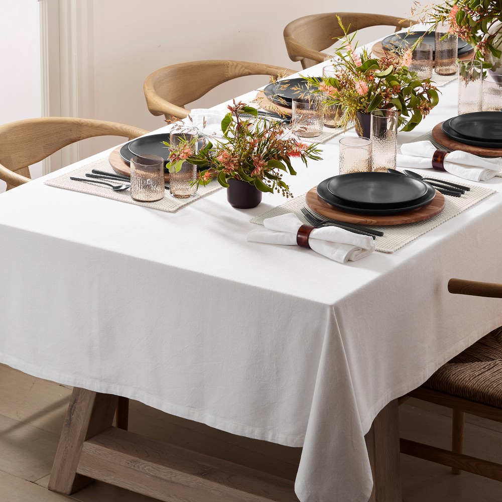 Williams Sonoma Pantry Tablecloth, 70" X 108", White
