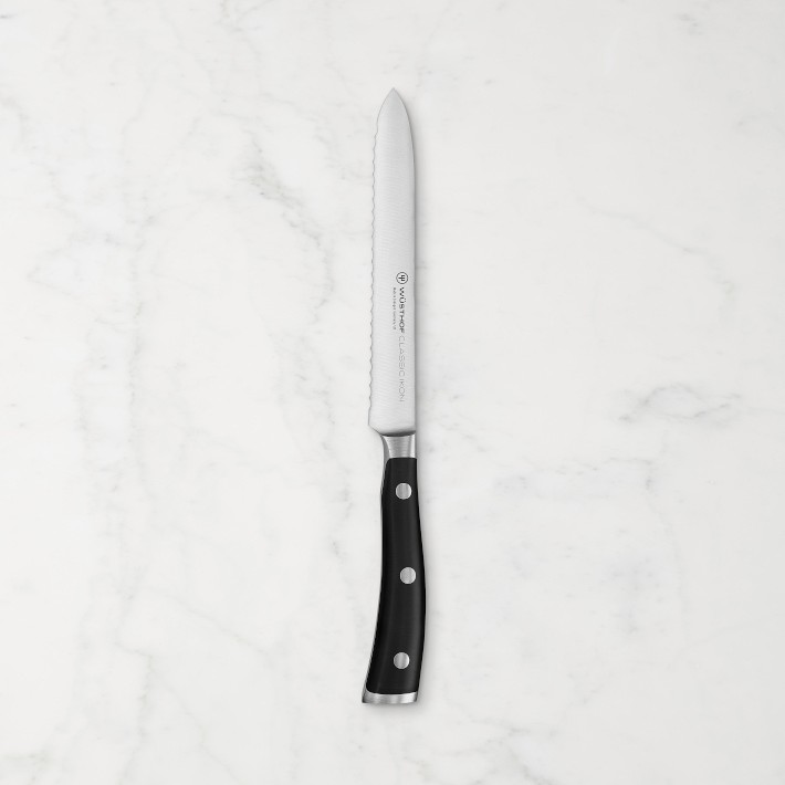 W&#252;sthof Classic Ikon Serrated Utility Knife, 5"