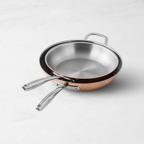 Williams Sonoma Thermo-Clad™ Copper 2-Piece Fry Pan Set