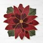 Beaded Poinsettia Placemat