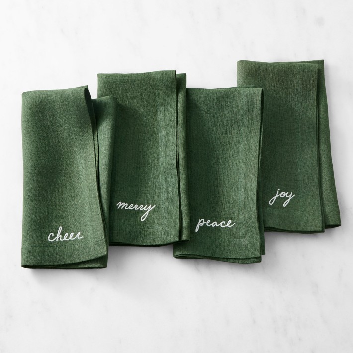 Sentiment Napkins, Set of 4, Green