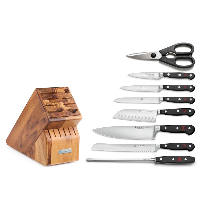 Wüsthof Classic 9-Piece Knife Block Set, Acacia
