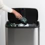 Brabantia Bo Touch Top Hi Single Compartment Trash Can, 16-Gallon