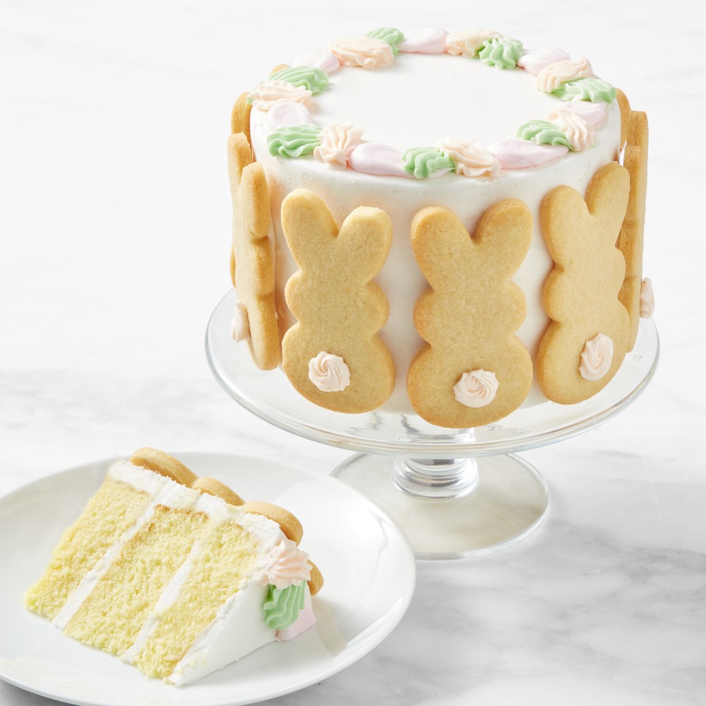 Easter Bunny Three-Layer Almond Cake, Serves 8-10, Immediate Delivery