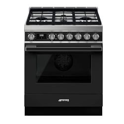 SMEG Portofino All Gas Range, Anthracite, 30"