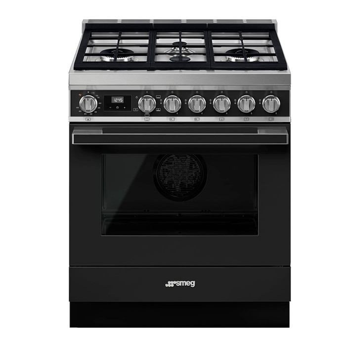SMEG Portofino All Gas Range, Anthracite, 30"