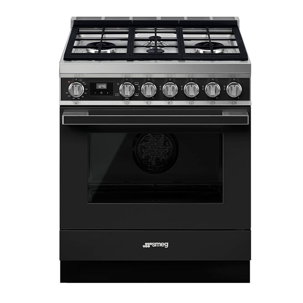 SMEG Portofino All Gas Range, Anthracite, 30"