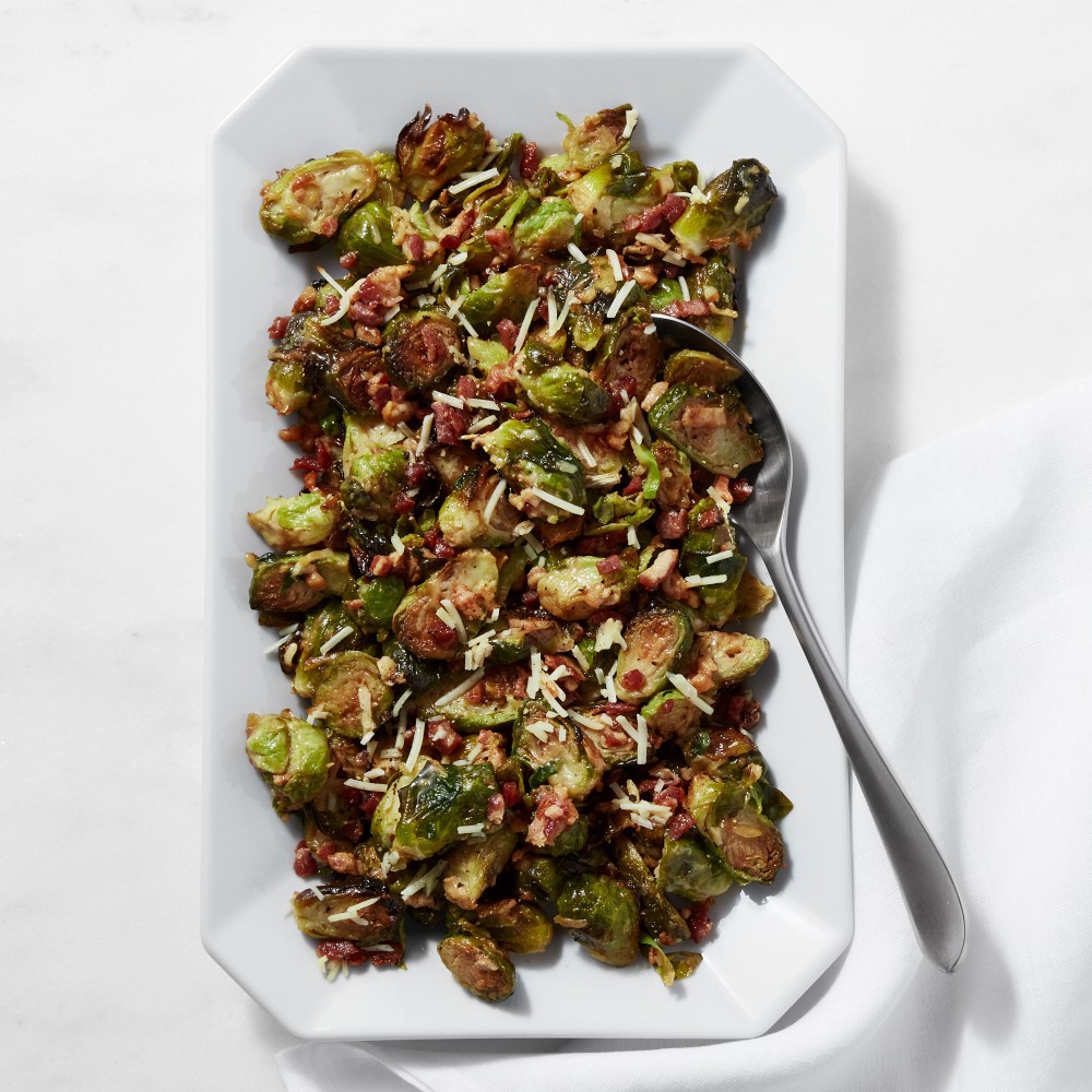 Williams Sonoma Cheesy Brussels Sprouts with Pancetta, Set of 2, Immediate Delivery