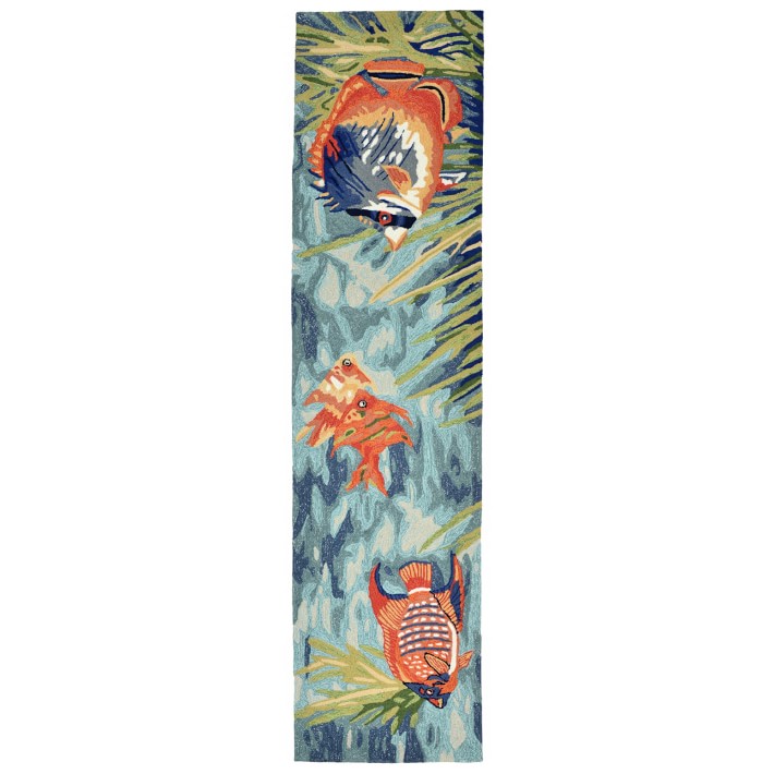 Tropical Fish Ocean Rug, 2' X 8'