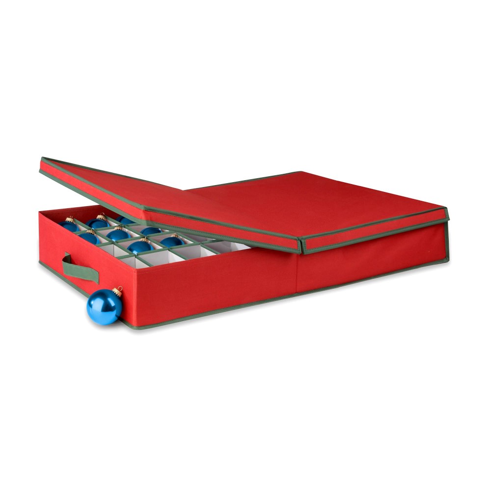 Red Holiday Ornament Storage