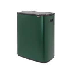 Brabantia Bo Touch Top Dual Compartment Recycling Trash Can, 2 x 8 Gallon 