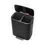 Brabantia Bo Step On Dual Compartment Recycling Trash Can, 2 x 8 Gallon 