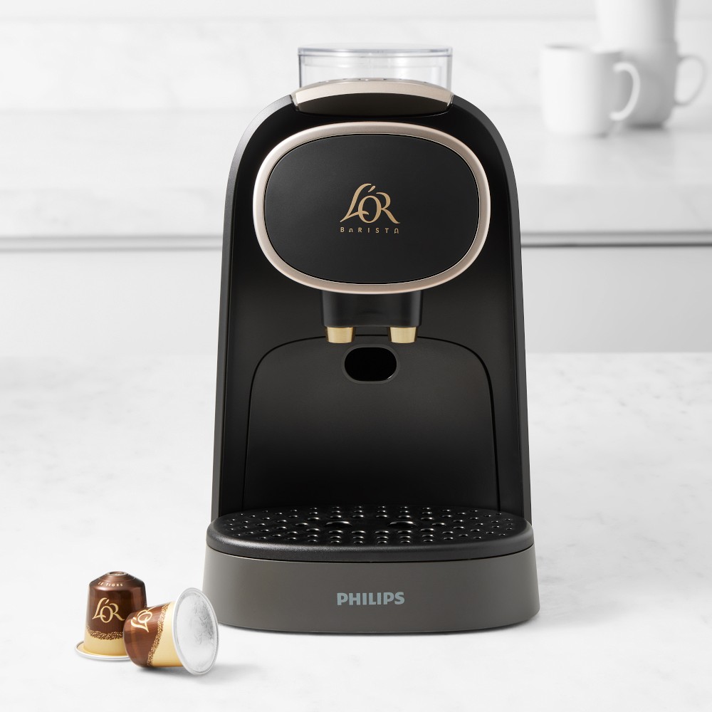 L'OR BARISTA Coffee & Espresso System with 10-Pack Coffee Capsules, Metallic Accents