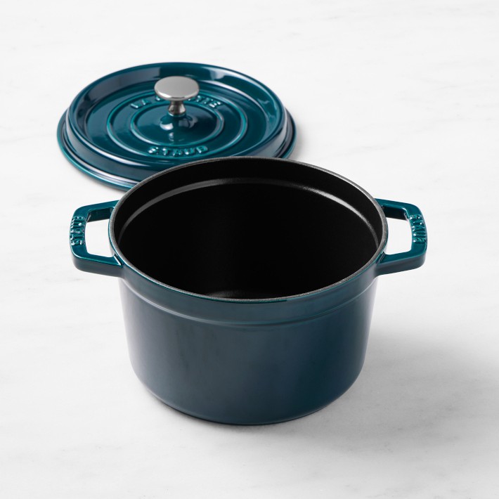 STAUB Ceramics Dutch Oven 3-piece Mini Round Cocotte, Dark