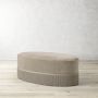 Camile Coffee Table Ottoman with Samuel &amp; Sons Fringe (48&quot;)